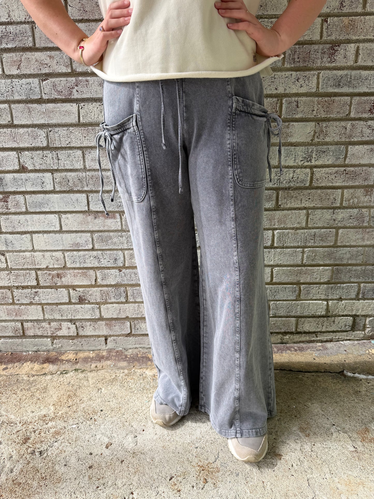 EB57028 Easel Ash Terry Wash Ginny Pant