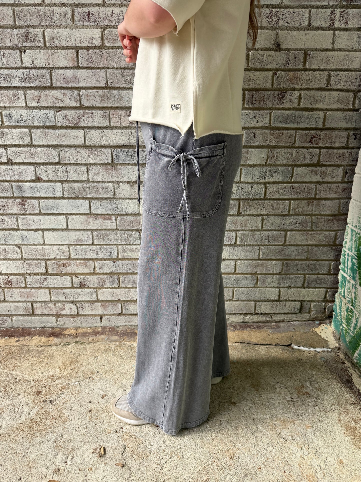 EB57028 Easel Ash Terry Wash Ginny Pant