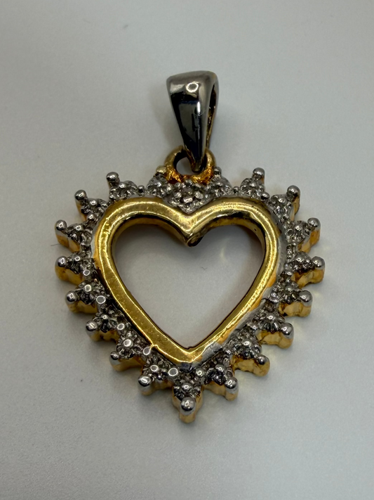 U 41198 Gold Plated Sterling Silver Heart Pendant