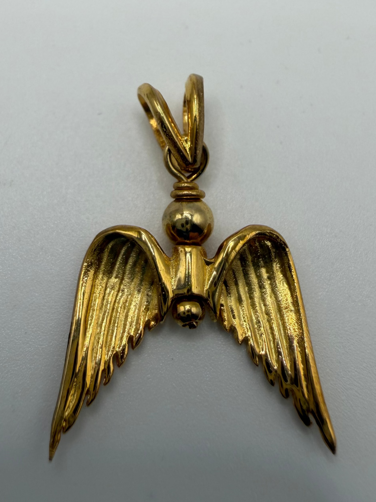HNC868 Gold Plated Sterling Silver Angel Wing Charm
