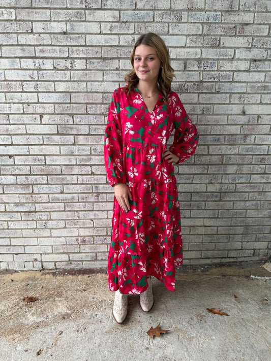 Mary Square Christina Pretty Poinsettia Dress