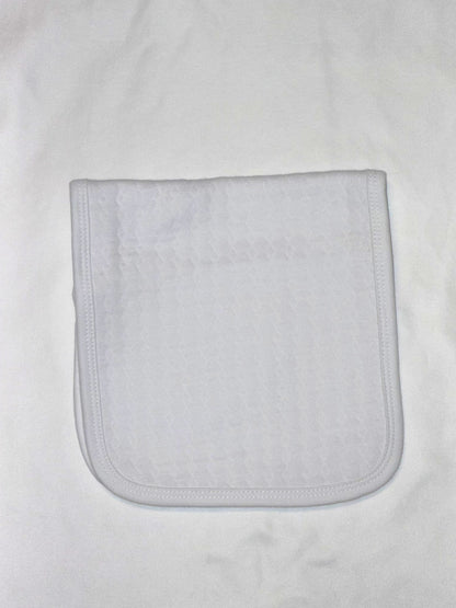 Baby Burp Cloth Slim Pearl Diamond Quilted Pink, Blue, White