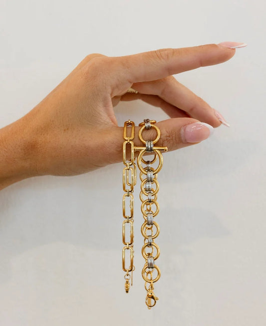 400020 Chansutt Pearls Sally Gold Bracelet 6-8 inches Waterproof 18k Plated Stainless Steel Water Resistant Lifetime Warranty