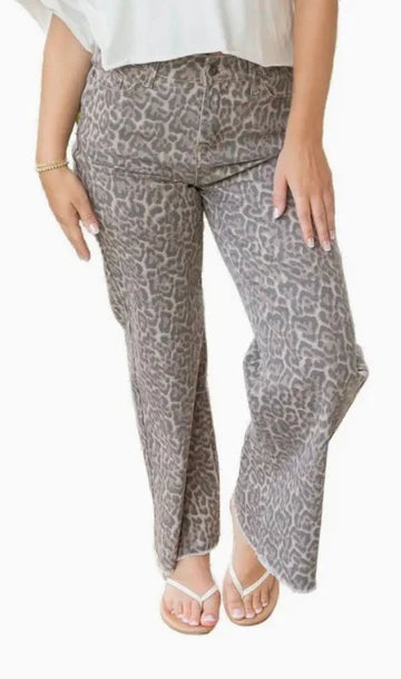 PP-0126-PNT-DNM-LRPD Simply Southern Denim Leopard Pants