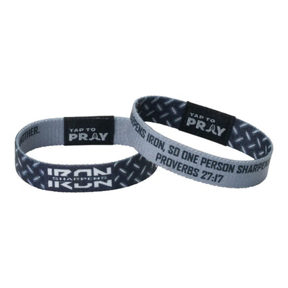 (100-641 TTP) Versible Tap To Pray Wristband – Iron Sharpens Iron