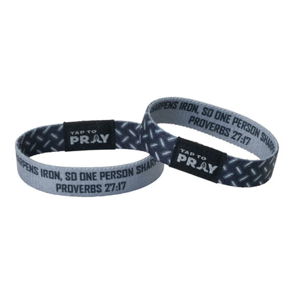 (100-641 TTP) Versible Tap To Pray Wristband – Iron Sharpens Iron