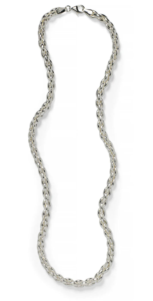 714 KAR641/18 Southern Gates Sterling Silver Gathered Rice Bead Necklace 0