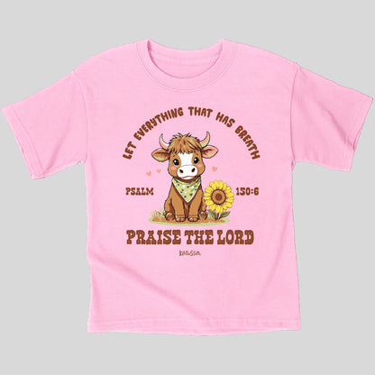 KDZ5470 Kerusso Youth Praise Cow T-Shirt  Pink