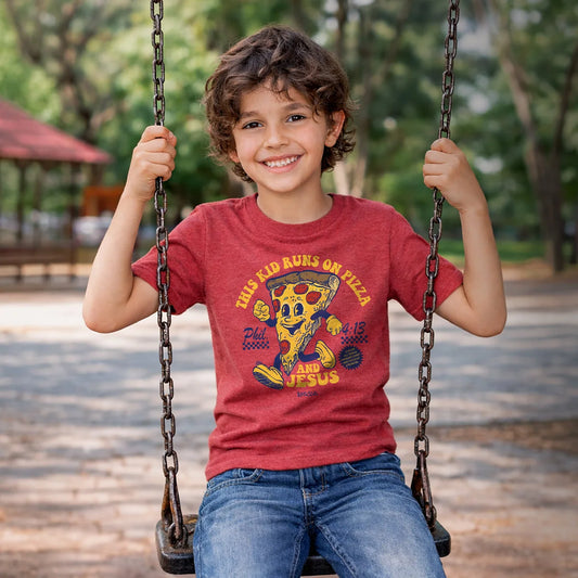 KDZ5473 Kerusso Youth Boy's Pizza T-Shirt Red 0