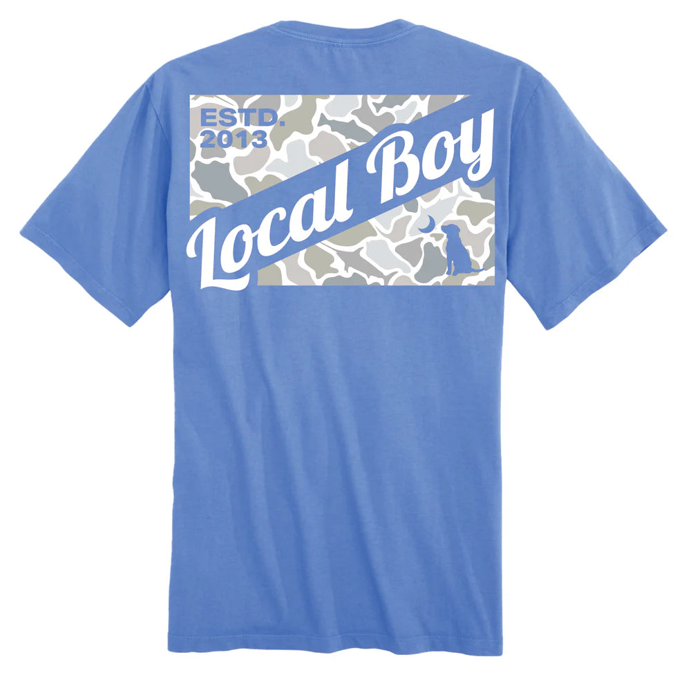 L1000697 Local Boy Camo Flag Saltwater T-Shirt