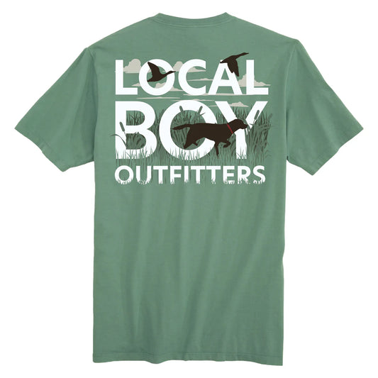 L1000727 Local Boy Text and Tail T-Shirt Light Green