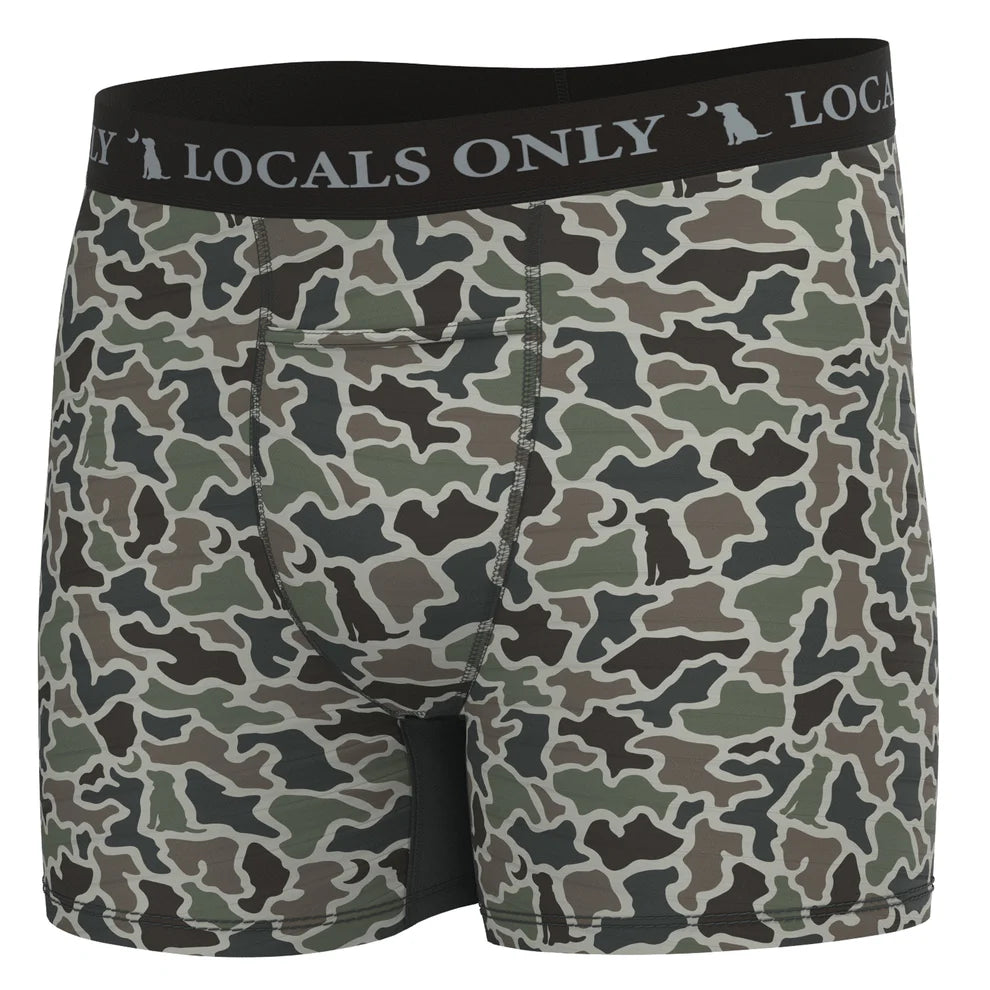 L1600024 Local Boy Dog Moon Camo Boxers 5" Inseam