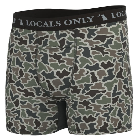 L1600024 Local Boy Dog Moon Camo Boxers 5" Inseam