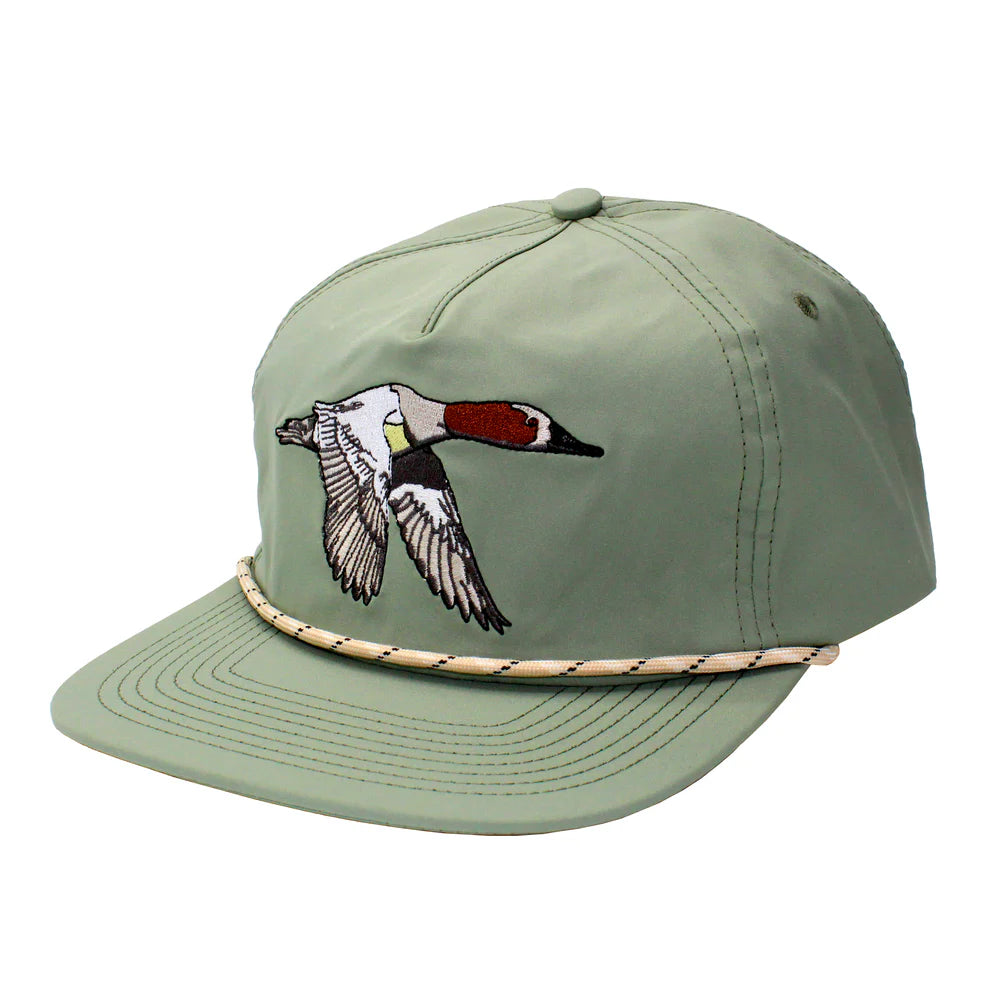 L3000292 Local Boy Canvas Back Low Profile Rope Hat- Loden