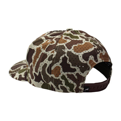 L3000447 Local Boy Leather Crest Perforated Rope Hat Localflage Vintage