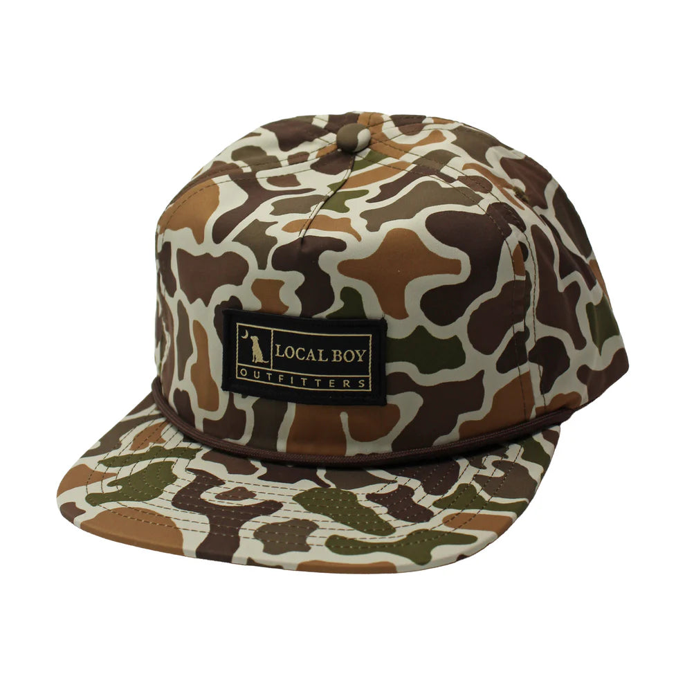 L0500037 Local Boy Youth Woven Patch Rope Hat Localflage Vintage