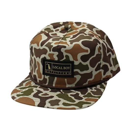 L0500037 Local Boy Youth Woven Patch Rope Hat Localflage Vintage