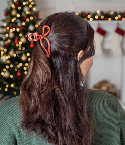 XCRBC24 Crush Christmas Bow What Fun Claw Clip 0