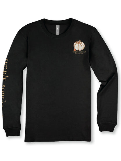 LS-HAPPYFALL-BLK Simply Southern Women's Happy Fall Long Sleeve T-Shirt Black 0