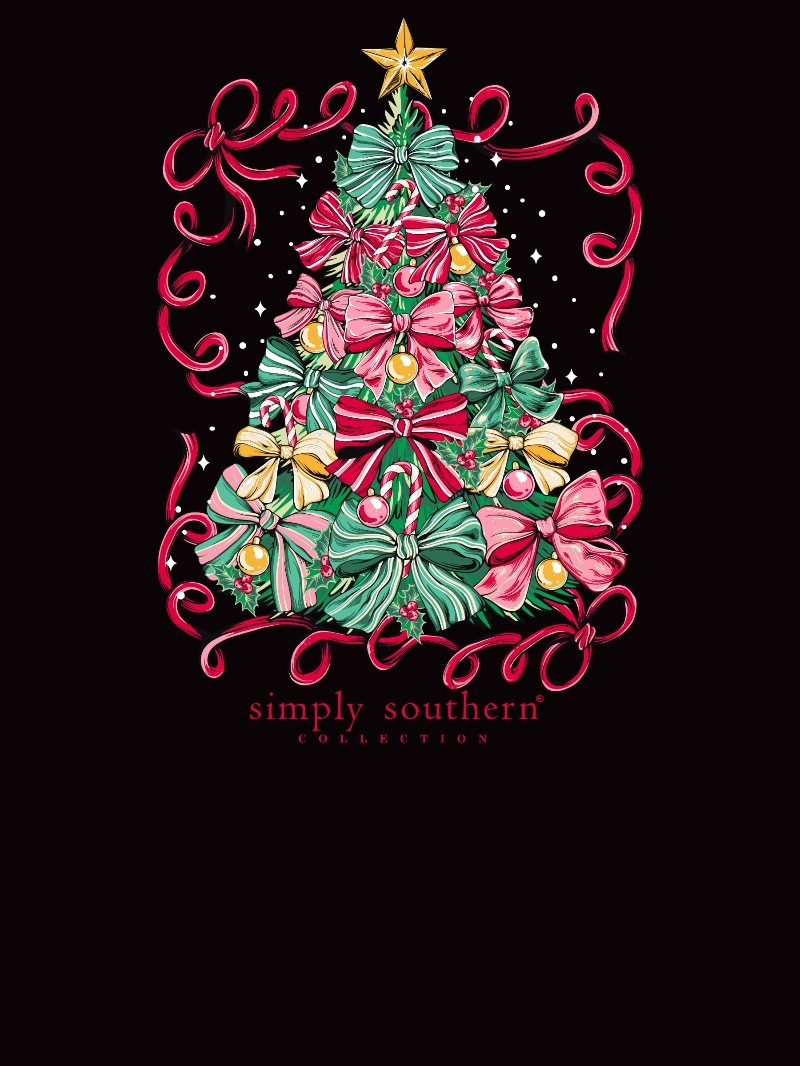 LS-XMASTREE-BLK Simply Southern Women's Christmas Tree Long Sleeve Black 0