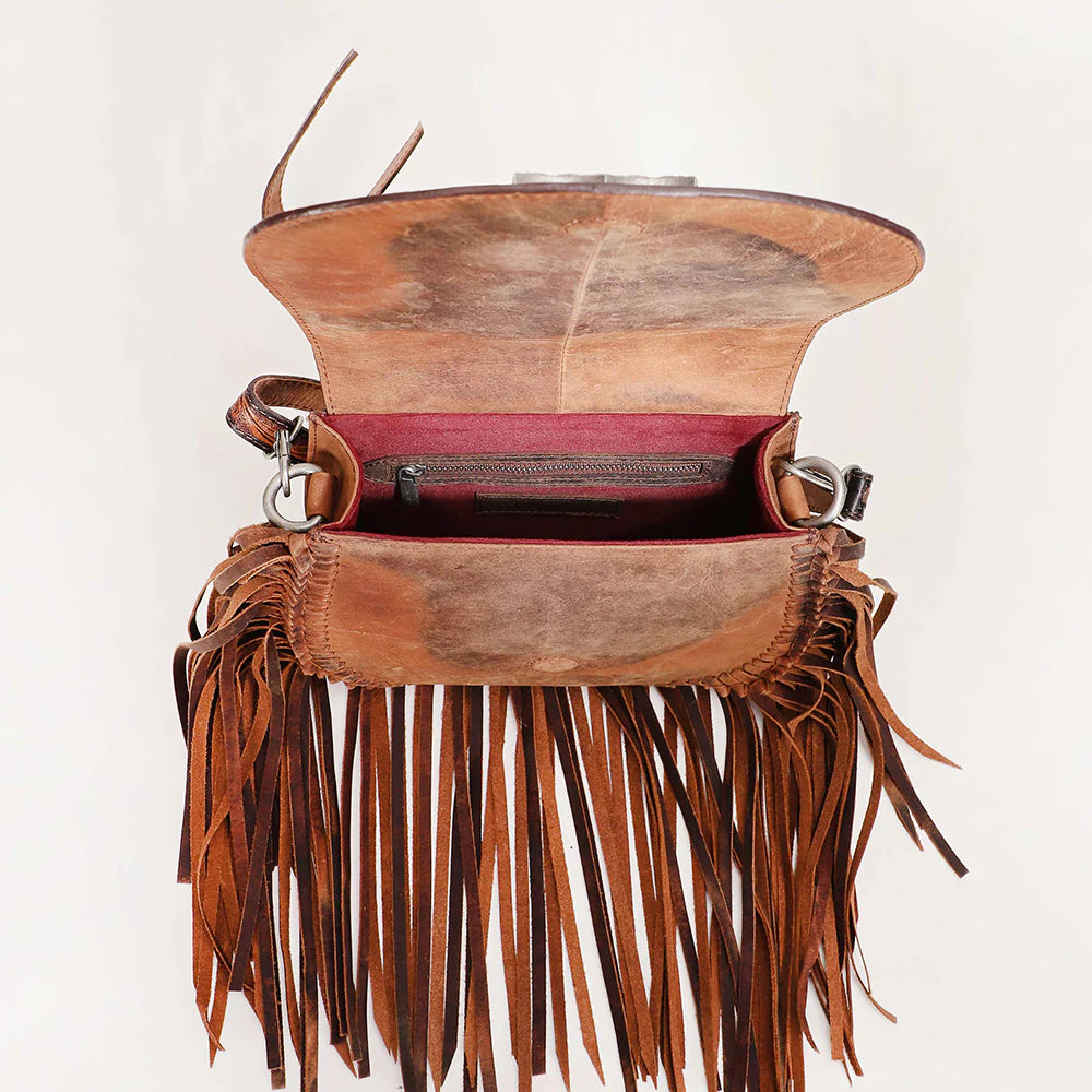 LW-SS25-060-CB Myra Loyal West Desert Dahilia Tassle Bag