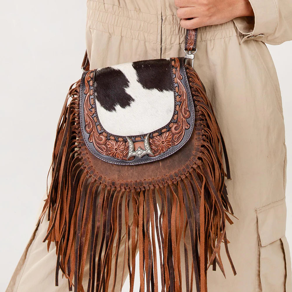 LW-SS25-060-CB Myra Loyal West Desert Dahilia Tassle Bag