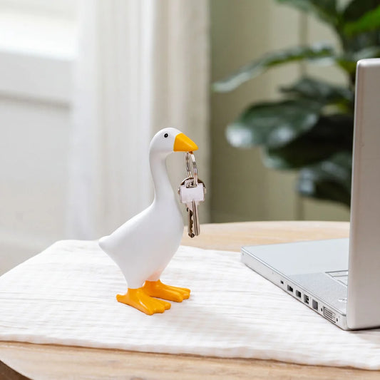 TAPZN8TAR Evergreen Gordy the Goose Tabletop Resin Statue with Magnetic Beak, 8"H 0