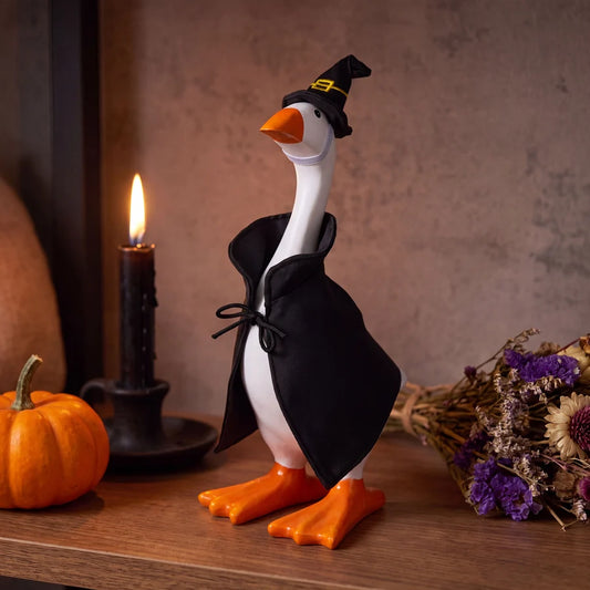 TAY2P8TAF Evergreen Gordy the Desktop Goose Hillside Pasture Table Decor Fabric Accessory Set, Witch 0