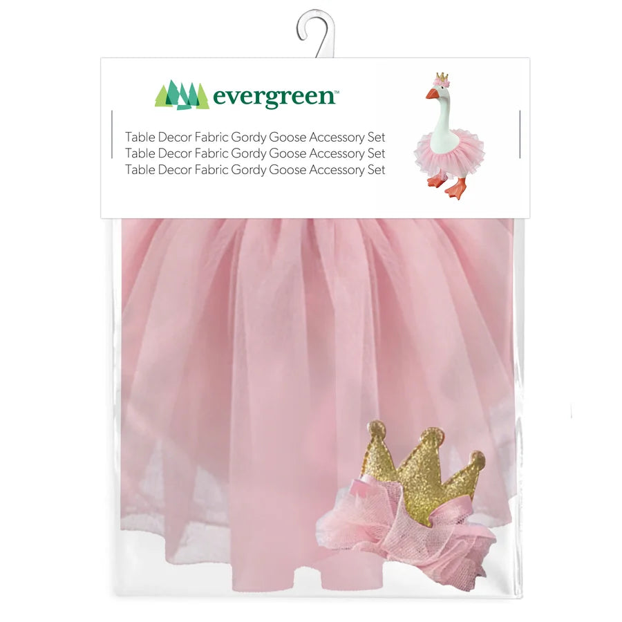 TA7G68TAF Evergreen Gordy the Desktop Goose Hillside Pasture Table Decor Fabric Accessory Set, Princess 0