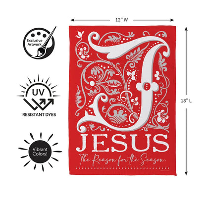 SX3BCHF26 JC For Christmas Front Back Suede Garden Flag 0