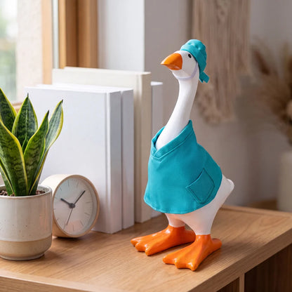 TAQBN8TAF Evergreen Gordy the Desktop Goose Hillside Pasture Table Decor Fabric Accessory Set, Medical Professional 0