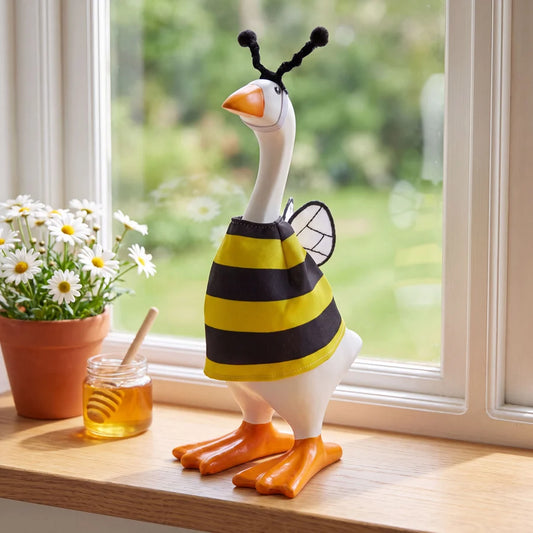 TAXCF8TAF Evergreen Gordy the Desktop Goose Hillside Pasture Table Decor Fabric Accessory Set, Bee 0