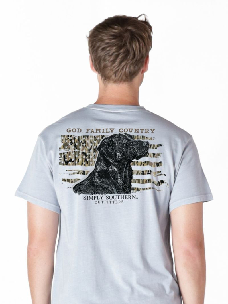 MN-MINWASH-GOD-ASHEN Simply Southern "God, Family, Country" T-Shirt Ash Blue