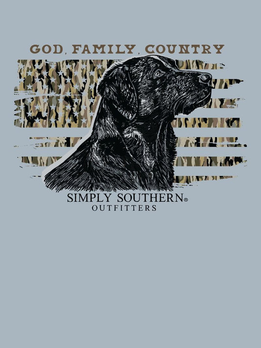 MN-MINWASH-GOD-ASHEN Simply Southern "God, Family, Country" T-Shirt Ash Blue