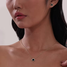 N0334OXG20 Lafonn Gold Plated .49CTW Lassaire & Black Onyx Good Luck Halo Necklace