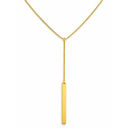 109 Ellie Vail Waterproof Gold-Plated Stainless-Steel Vionetta Lariat Bar Necklace