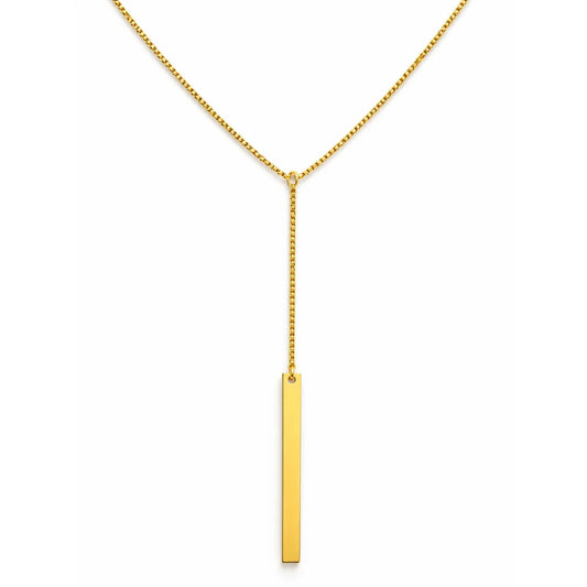 109 Ellie Vail Waterproof Gold-Plated Stainless-Steel Vionetta Lariat Bar Necklace