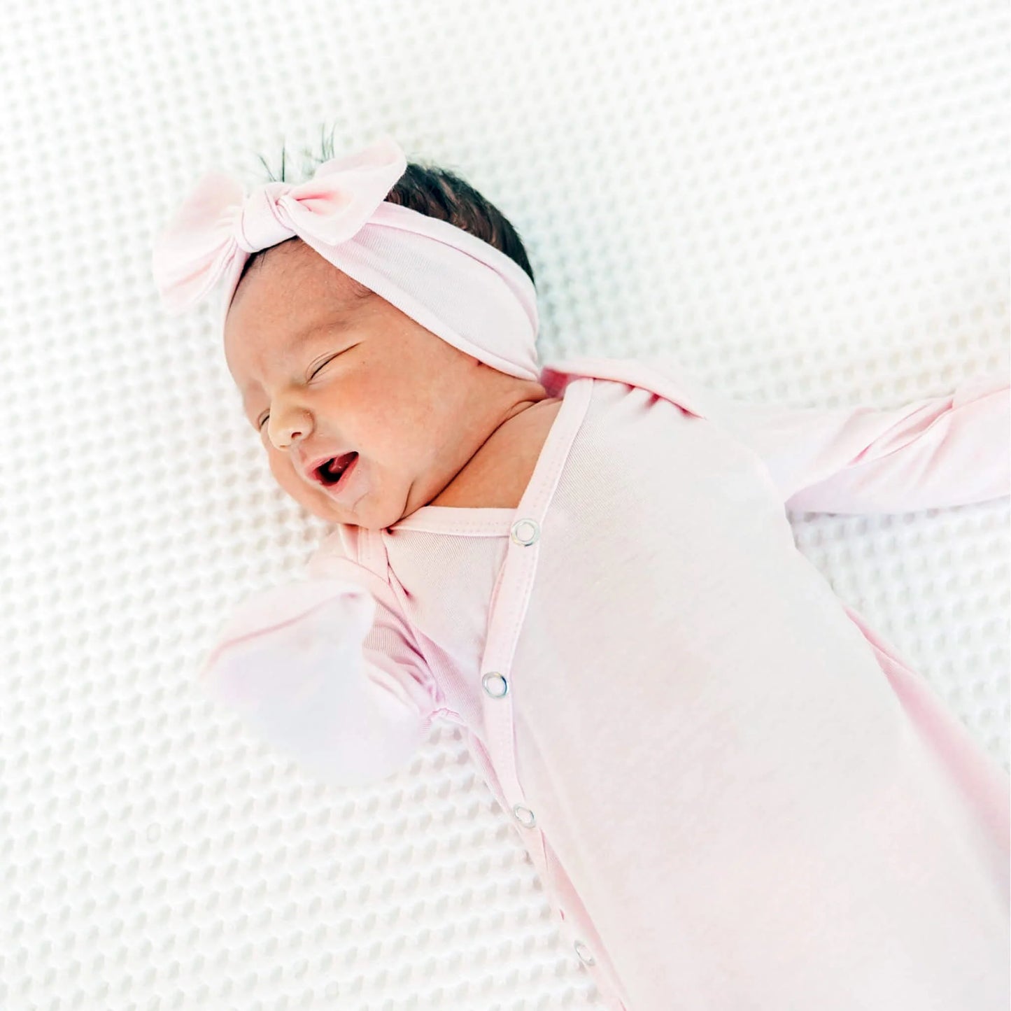 BS-TY3L-P1RX Copper Pearls Blossom Newborn Knotted Gown