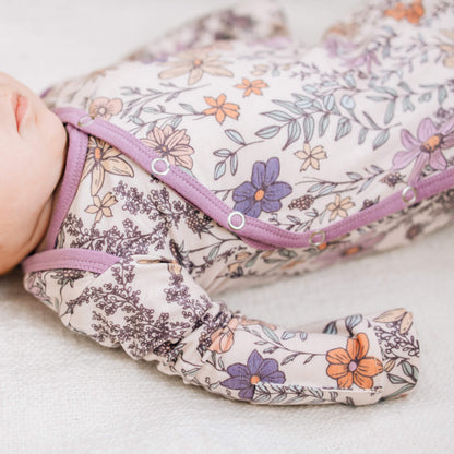 CP-KNGW-0181-NSZ Copper Pearl Flora Newborn Knotted Gown