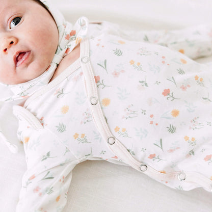 CP-KNGW-0126-NSZ Copper Pearl Mabel Newborn Knotted Gown