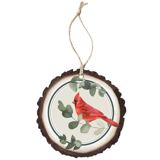 ORW1020 Sincere Surroundings Cardinal Wreath Ornament Wood 0