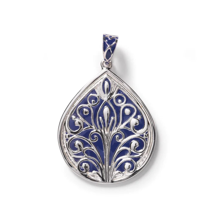 740 DER P1962B Southern Gates Sterling Silver Enamel Rainbow Row Tradd Pendant Blue 0