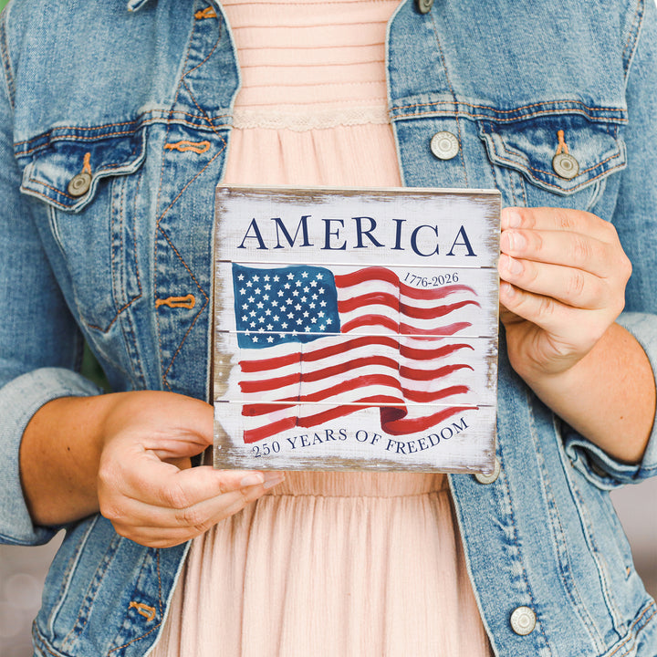 PET2925 Sincere Surroundings American Flag 250 Years Sign