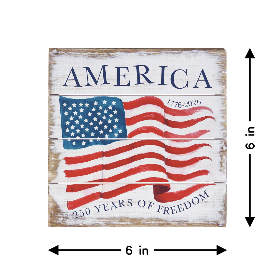 PET2925 Sincere Surroundings American Flag 250 Years Sign