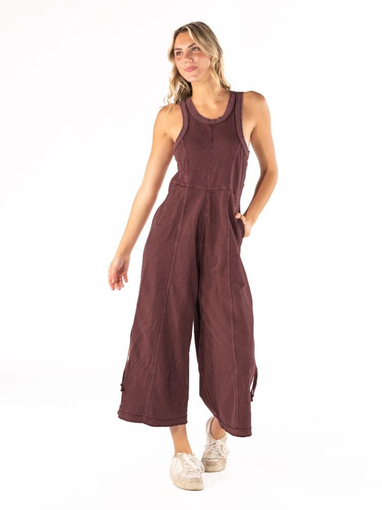 PP-0226-JMP-VIVIAN-UMBER Simply Southern Women's Umber Jumpsuit 0