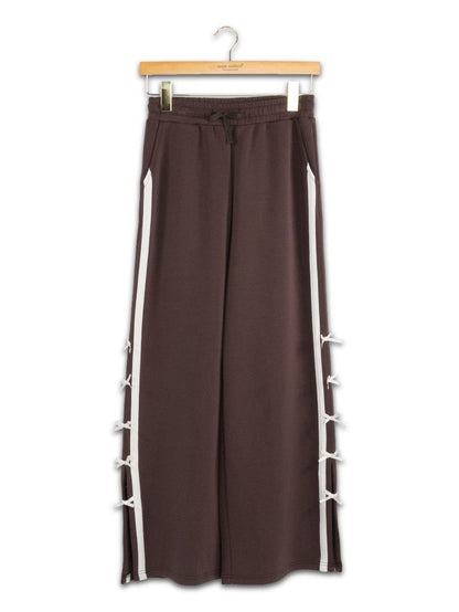 PP-0226-PNT-LNG-TIE-COFFEE Simply Southern Women's Pant Long Tie Coffee