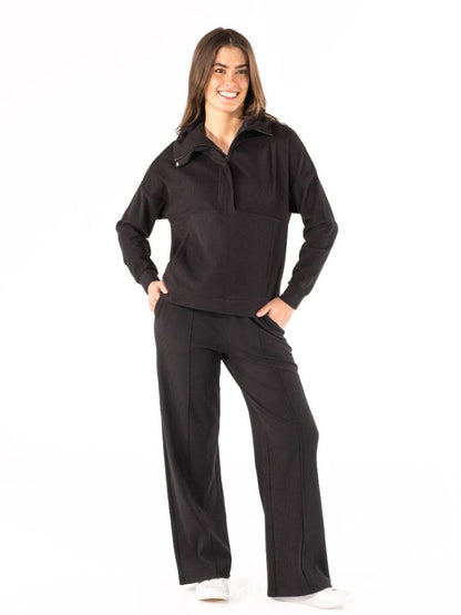 PP-0226-PNT-RIB-KNT-BLACK Simply Southern Women's Rib Knit Pant Black 0