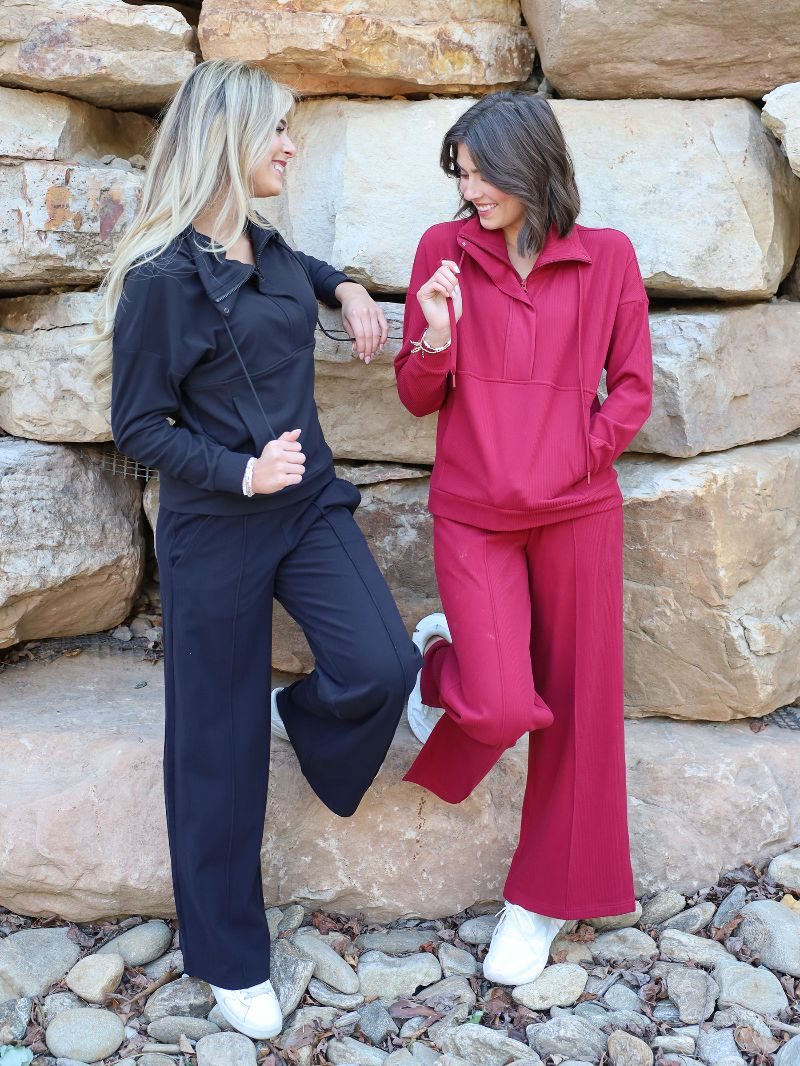 PP-0226-PNT-RIB-KNT-BLACK Simply Southern Women's Rib Knit Pant Black 0