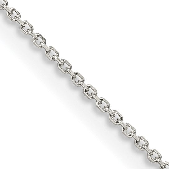 QPE64-20 Sterling Silver 1mm 8 Sided Diamond Cut Cable Chain 20" Inches Long