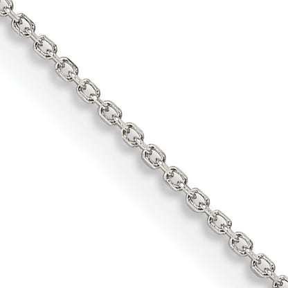 QPE64-20 Sterling Silver 1mm 8 Sided Diamond Cut Cable Chain 20" Inches Long
